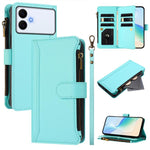 Custodia in pelle con chiusura magnetica, 9 scomparti per carte e cerniera, con cinturino da polso., For Samsung Galaxy S26+ 5G, For Samsung Galaxy S26 Edge 5G, For Samsung Galaxy S26 Ultra 5G, For Samsung Galaxy S26 5G