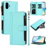 Custodia in pelle con chiusura magnetica, 9 scomparti per carte e cerniera, con cinturino da polso., For Samsung Galaxy M56 5G, For Samsung Galaxy M16 / F16 5G, For Samsung Galaxy M06 / F06 5G, For Samsung Galaxy M35 5G