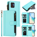 Custodia in pelle con chiusura magnetica, 9 scomparti per carte e cerniera, con cinturino da polso., For Samsung Galaxy M55 / C55 5G, For Samsung Galaxy Xcover7 Pro, For Samsung Galaxy M15 / F15 5G, For Samsung Galaxy M34 / F34 5G