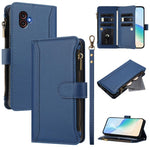 Custodia in pelle con chiusura magnetica, 9 scomparti per carte e cerniera, con cinturino da polso., For Samsung Galaxy XCover 7 Pro, For Samsung Galaxy XCover 7, For Samsung Galaxy XCover6 Pro, For Samsung Galaxy XCover 5