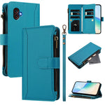 Custodia in pelle con chiusura magnetica, 9 scomparti per carte e cerniera, con cinturino da polso., For Samsung Galaxy XCover 7 Pro, For Samsung Galaxy XCover 7, For Samsung Galaxy XCover6 Pro, For Samsung Galaxy XCover 5