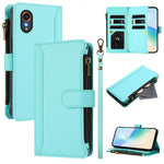Custodia in pelle con chiusura magnetica, 9 scomparti per carte e cerniera, con cinturino da polso., For Samsung Galaxy XCover 7 Pro, For Samsung Galaxy XCover 7, For Samsung Galaxy XCover6 Pro, For Samsung Galaxy XCover 5