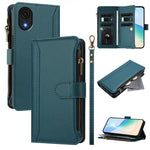 Custodia in pelle con chiusura magnetica, 9 scomparti per carte e cerniera, con cinturino da polso., For Samsung Galaxy A24 4G, For Samsung Galaxy A23 5G / 4G / M23, For Samsung Galaxy A32 5G / M32 5G, For Samsung Galaxy A04 Core / A03 Core