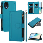 Custodia in pelle con chiusura magnetica, 9 scomparti per carte e cerniera, con cinturino da polso., For Samsung Galaxy A24 4G, For Samsung Galaxy A23 5G / 4G / M23, For Samsung Galaxy A32 5G / M32 5G, For Samsung Galaxy A04 Core / A03 Core
