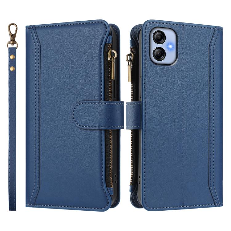 Custodia in pelle con chiusura magnetica, 9 scomparti per carte e cerniera, con cinturino da polso., For Samsung Galaxy A04e / F04 / M04 4G, For Samsung Galaxy A14 5G / 4G, For Samsung Galaxy A34 5G, For Samsung Galaxy A54 5G