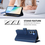 Custodia in pelle con chiusura magnetica, 9 scomparti per carte e cerniera, con cinturino da polso., For Samsung Galaxy A15 5G / 4G, For Samsung Galaxy A55 5G, For Samsung Galaxy A35 5G, For Samsung Galaxy A25 5G