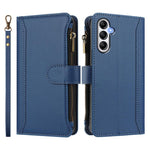Custodia in pelle con chiusura magnetica, 9 scomparti per carte e cerniera, con cinturino da polso., For Samsung Galaxy A24 4G, For Samsung Galaxy A23 5G / 4G / M23, For Samsung Galaxy A32 5G / M32 5G, For Samsung Galaxy A04 Core / A03 Core
