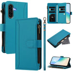 Custodia in pelle con chiusura magnetica, 9 scomparti per carte e cerniera, con cinturino da polso., For Galaxy A27 5G, For Samsung Galaxy A06 4G / 5G, For Samsung Galaxy A56 5G, For Samsung Galaxy A26 5G