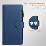 Custodia in pelle con chiusura magnetica, 9 scomparti per carte e cerniera, con cinturino da polso., For Galaxy A27 5G, For Samsung Galaxy A06 4G / 5G, For Samsung Galaxy A56 5G, For Samsung Galaxy A26 5G