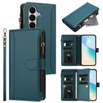 Custodia in pelle con chiusura magnetica, 9 scomparti per carte e cerniera, con cinturino da polso., For Galaxy A27 5G, For Samsung Galaxy A06 4G / 5G, For Samsung Galaxy A56 5G, For Samsung Galaxy A26 5G