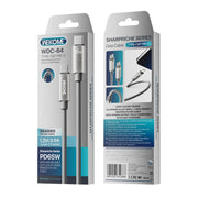 WK WDC-64 PD65W Type-C to Type-C Fast Charging Data Cable, Length: 1.2m, WDC-64