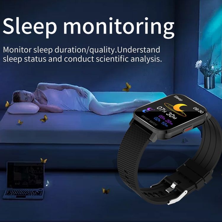 Schermo TFT da 1,54 pollici IP67 Impermeabile Business Sport Striscia di silicone Smart Watch, supporto Monitor del sonno / Cardiofrequenzimetro / Monitoraggio della pressione sanguigna, Silicone Strip