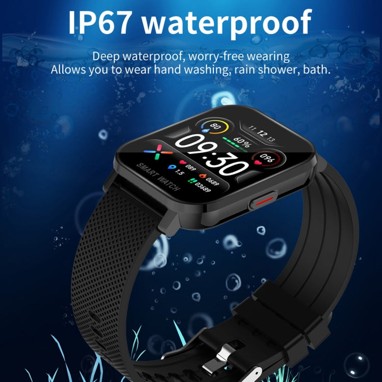 Schermo TFT da 1,54 pollici IP67 Impermeabile Business Sport Striscia di silicone Smart Watch, supporto Monitor del sonno / Cardiofrequenzimetro / Monitoraggio della pressione sanguigna, Silicone Strip