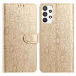 Custodia per telefono in pelle con motivo a margherite in rilievo, For Samsung Galaxy A53 5G, For Samsung Galaxy A73