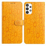 Custodia per telefono in pelle con motivo a margherite in rilievo, For Samsung Galaxy A72, For Samsung Galaxy A52 5G