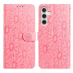 Custodia per telefono in pelle con motivo a margherite in rilievo, For Samsung Galaxy A55 5G, For Samsung Galaxy A35 5G