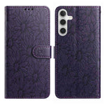 Custodia per telefono in pelle con motivo a margherite in rilievo, For Samsung Galaxy A55 5G, For Samsung Galaxy A35 5G