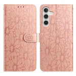 Custodia per telefono in pelle con motivo a margherite in rilievo, For Samsung Galaxy A26 5G, For Samsung Galaxy A36 5G