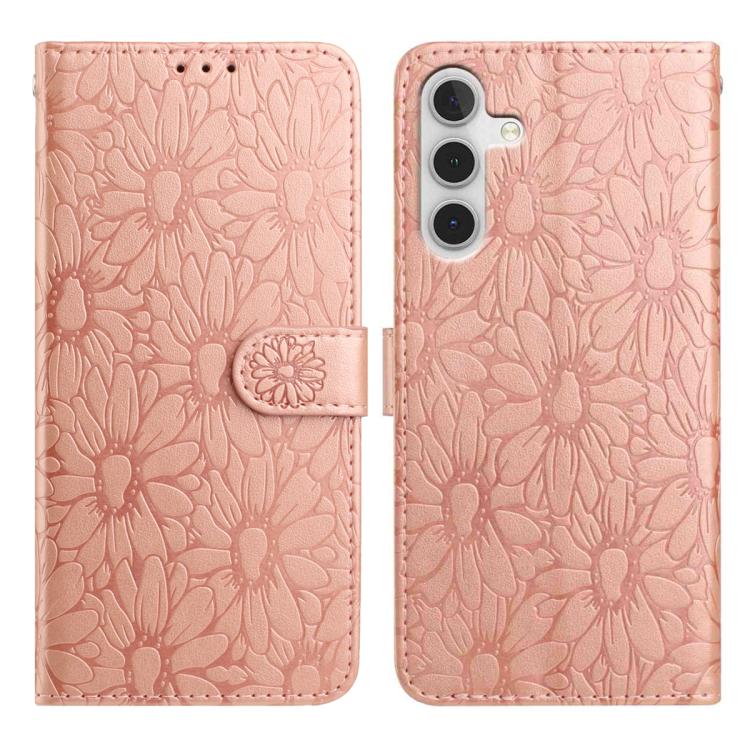 Custodia per telefono in pelle con motivo a margherite in rilievo, For Samsung Galaxy A26 5G, For Samsung Galaxy A36 5G