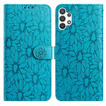 Custodia per telefono in pelle con motivo a margherite in rilievo, For Samsung Galaxy A22 5G, For Samsung Galaxy A32 4G