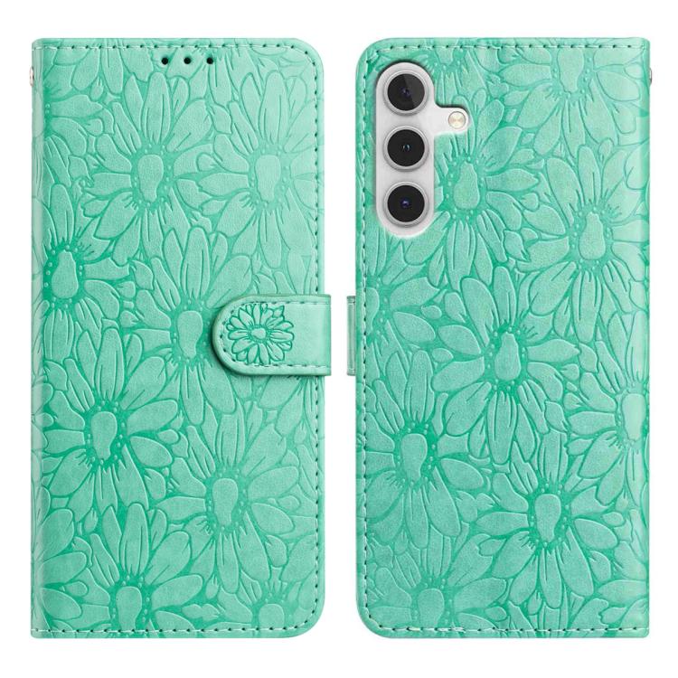 Custodia per telefono in pelle con motivo a margherite in rilievo, For Samsung Galaxy A26 5G, For Samsung Galaxy A36 5G