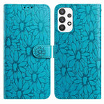 Custodia per telefono in pelle con motivo a margherite in rilievo, For Samsung Galaxy A24 4G, For Samsung Galaxy A23 5G