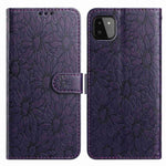 Custodia per telefono in pelle con motivo a margherite in rilievo, For Samsung Galaxy A22 5G, For Samsung Galaxy A32 4G