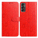 Custodia per telefono in pelle con motivo a margherite in rilievo, For Samsung Galaxy A04e, For Samsung Galaxy A14 5G