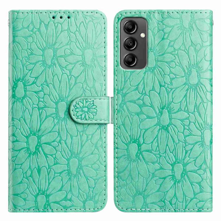 Custodia per telefono in pelle con motivo a margherite in rilievo, For Samsung Galaxy A04e, For Samsung Galaxy A14 5G
