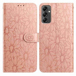 Custodia per telefono in pelle con motivo a margherite in rilievo, For Samsung Galaxy A04e, For Samsung Galaxy A14 5G