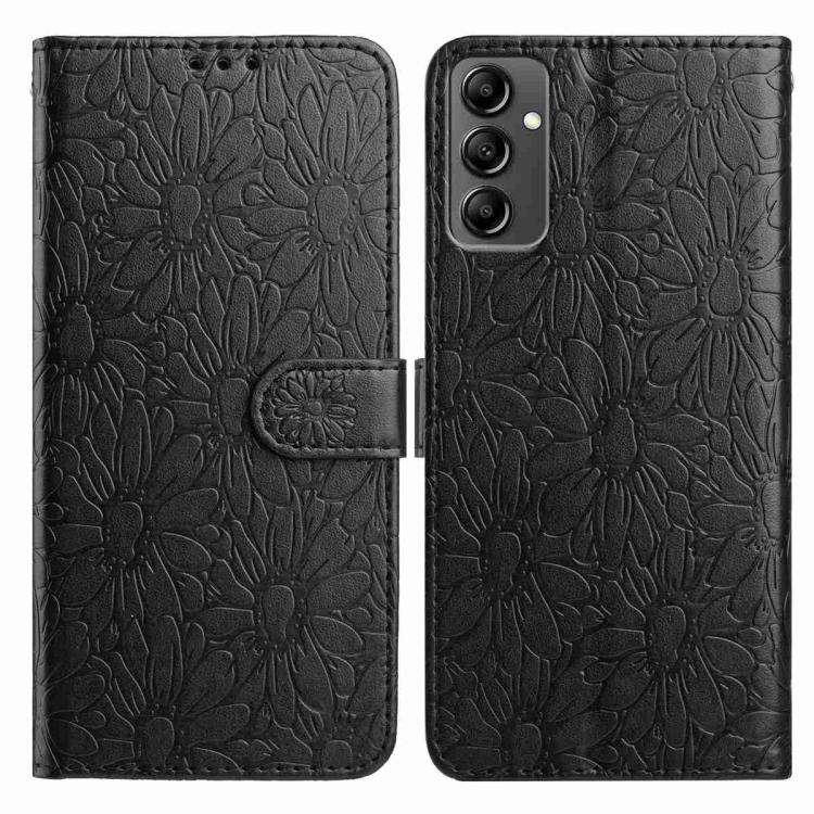 Custodia per telefono in pelle con motivo a margherite in rilievo, For Samsung Galaxy A04e, For Samsung Galaxy A14 5G
