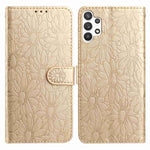 Custodia per telefono in pelle con motivo a margherite in rilievo, For Samsung Galaxy A03, For Samsung Galaxy A13 4G