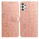 Custodia per telefono in pelle con motivo a margherite in rilievo, For Samsung Galaxy A03, For Samsung Galaxy A13 4G