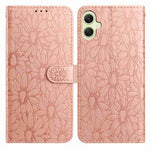 Custodia per telefono in pelle con motivo a margherite in rilievo, For Samsung Galaxy A06 4G / 5G, For Samsung Galaxy A56 5G
