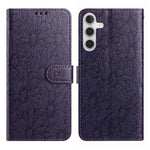 Custodia per telefono in pelle con motivo a margherite in rilievo, For Samsung Galaxy A04, For Samsung Galaxy A04s / A13 5G
