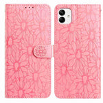Custodia per telefono in pelle con motivo a margherite in rilievo, For Samsung Galaxy A04e, For Samsung Galaxy A14 5G