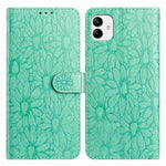 Custodia per telefono in pelle con motivo a margherite in rilievo, For Samsung Galaxy A04e, For Samsung Galaxy A14 5G