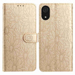 Custodia per telefono in pelle con motivo a margherite in rilievo, For Samsung Galaxy A03 Core, For Samsung Galaxy A33 5G