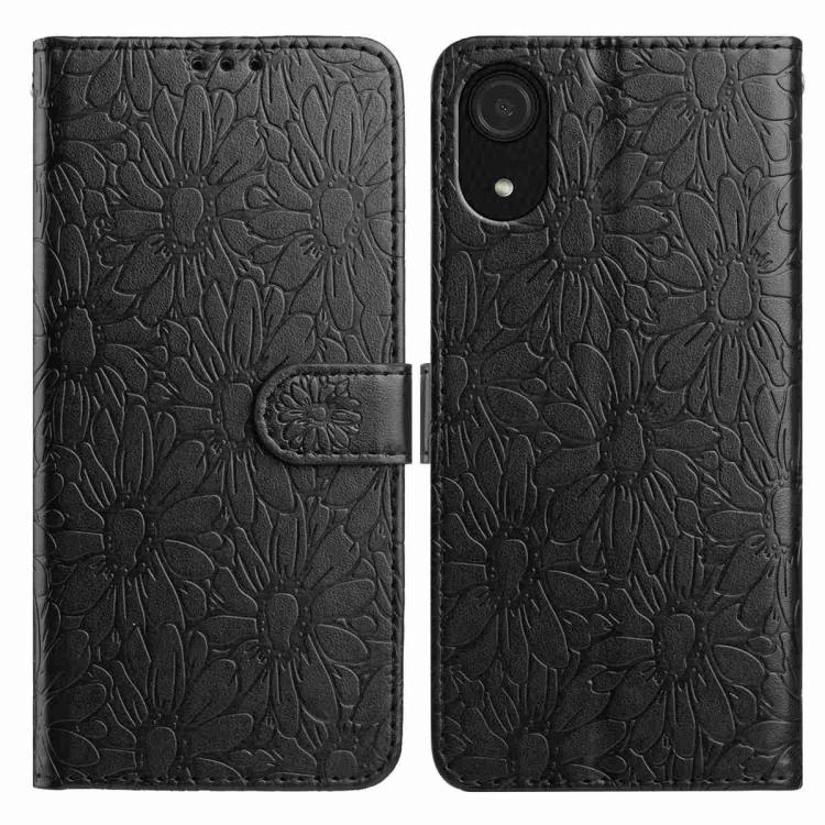 Custodia per telefono in pelle con motivo a margherite in rilievo, For Samsung Galaxy A03 Core, For Samsung Galaxy A33 5G