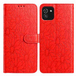 Custodia per telefono in pelle con motivo a margherite in rilievo, For Samsung Galaxy A03, For Samsung Galaxy A13 4G