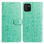 Custodia per telefono in pelle con motivo a margherite in rilievo, For Samsung Galaxy A03, For Samsung Galaxy A13 4G