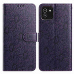 Custodia per telefono in pelle con motivo a margherite in rilievo, For Samsung Galaxy A03, For Samsung Galaxy A13 4G