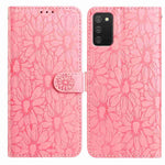 Custodia per telefono in pelle con motivo a margherite in rilievo, For Samsung Galaxy A32 5G, For Samsung Galaxy A02s EU Edition