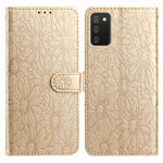 Custodia per telefono in pelle con motivo a margherite in rilievo, For Samsung Galaxy A32 5G, For Samsung Galaxy A02s EU Edition