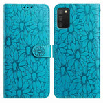 Custodia per telefono in pelle con motivo a margherite in rilievo, For Samsung Galaxy A32 5G, For Samsung Galaxy A02s EU Edition