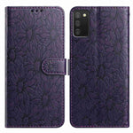 Custodia per telefono in pelle con motivo a margherite in rilievo, For Samsung Galaxy A32 5G, For Samsung Galaxy A02s EU Edition
