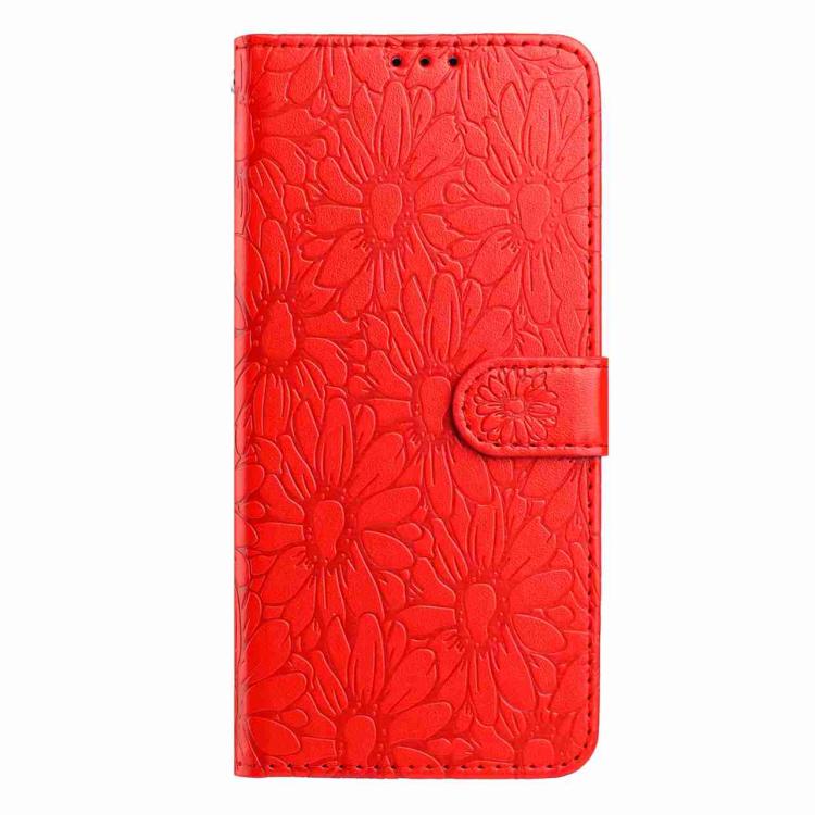 Custodia per telefono in pelle con motivo a margherite in rilievo, For Samsung Galaxy A57 5G, For Samsung Galaxy A37 5G
