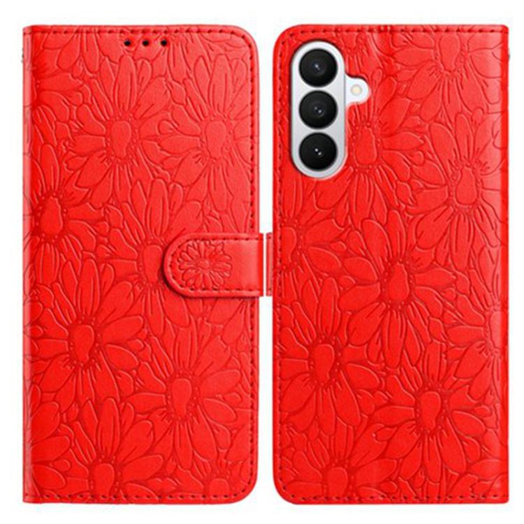 Custodia per telefono in pelle con motivo a margherite in rilievo, For Samsung Galaxy A57 5G, For Samsung Galaxy A37 5G
