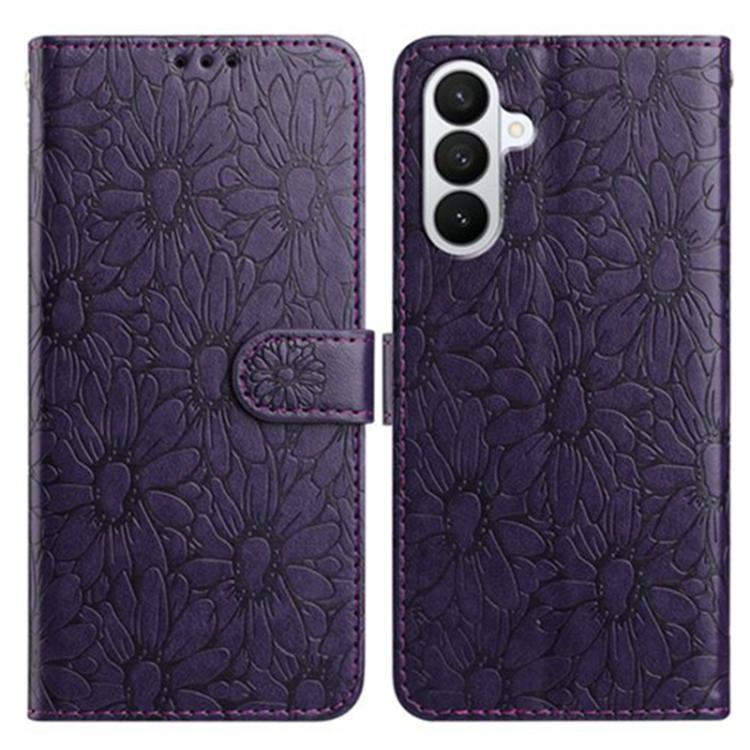 Custodia per telefono in pelle con motivo a margherite in rilievo, For Samsung Galaxy A57 5G, For Samsung Galaxy A37 5G