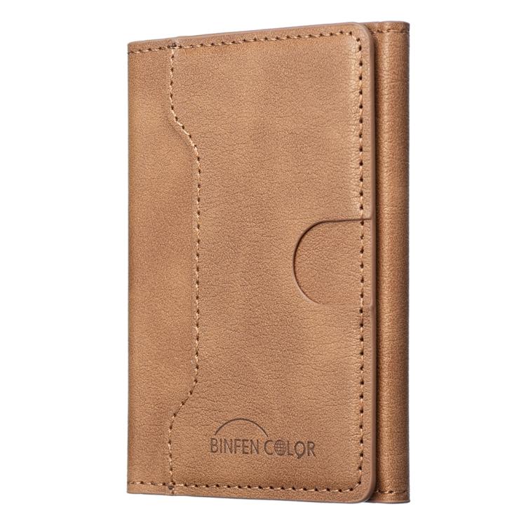 Portafoglio orizzontale magnetico in pelle con porta carte